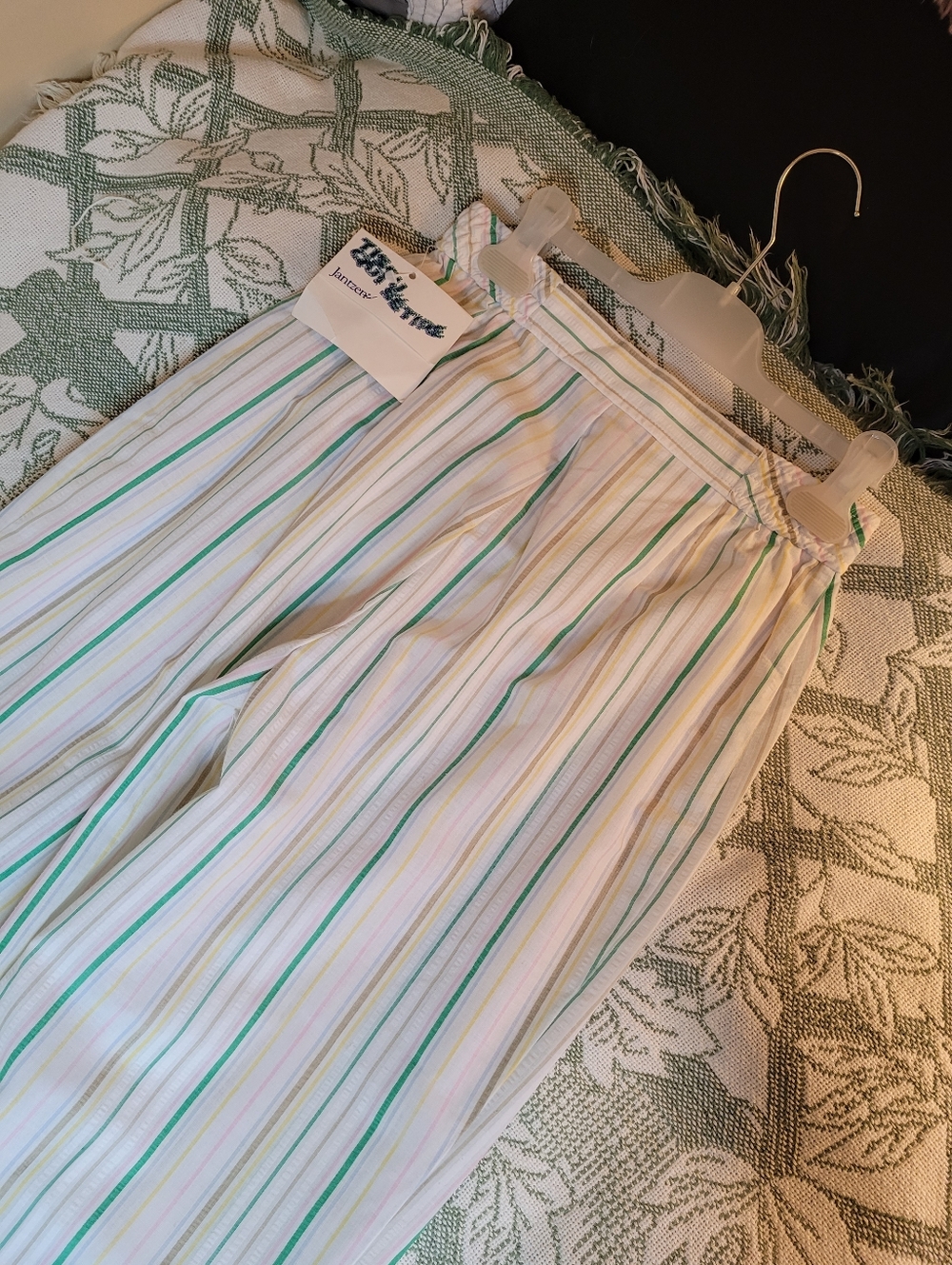 DeadStock Jantzen Striped Wide-Leg Pants in Pastel Multicolor - Picture 11 of 11